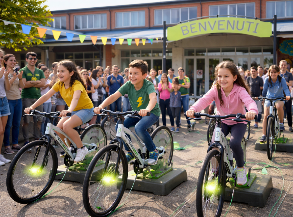 L’energia prende forma nei sorrisi, nelle ruote che girano e nelle mani di una comunità che sceglie di pedalare insieme
